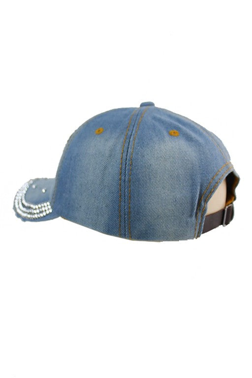 Bad Hair Day Lettering Denim Bling Bling Hats Material Composition Cotton