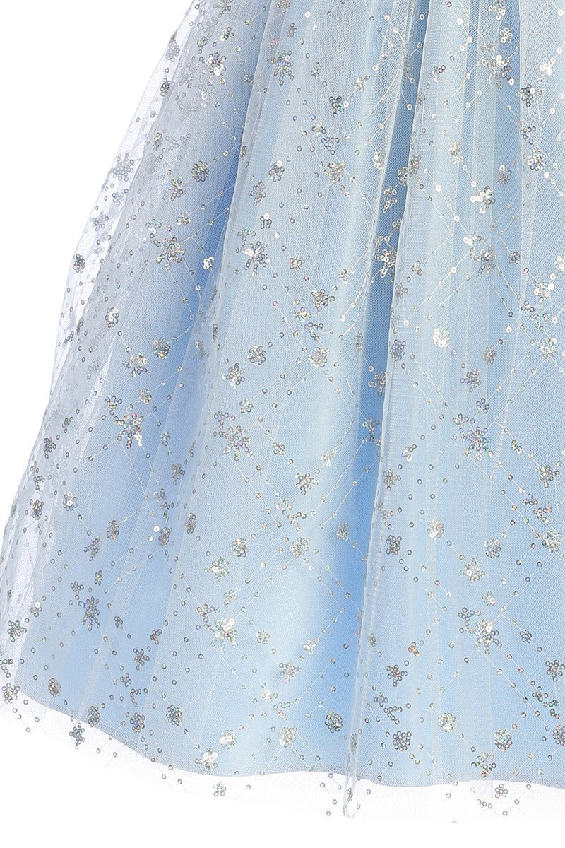 Diamond Sequin Tulle Girl Dress