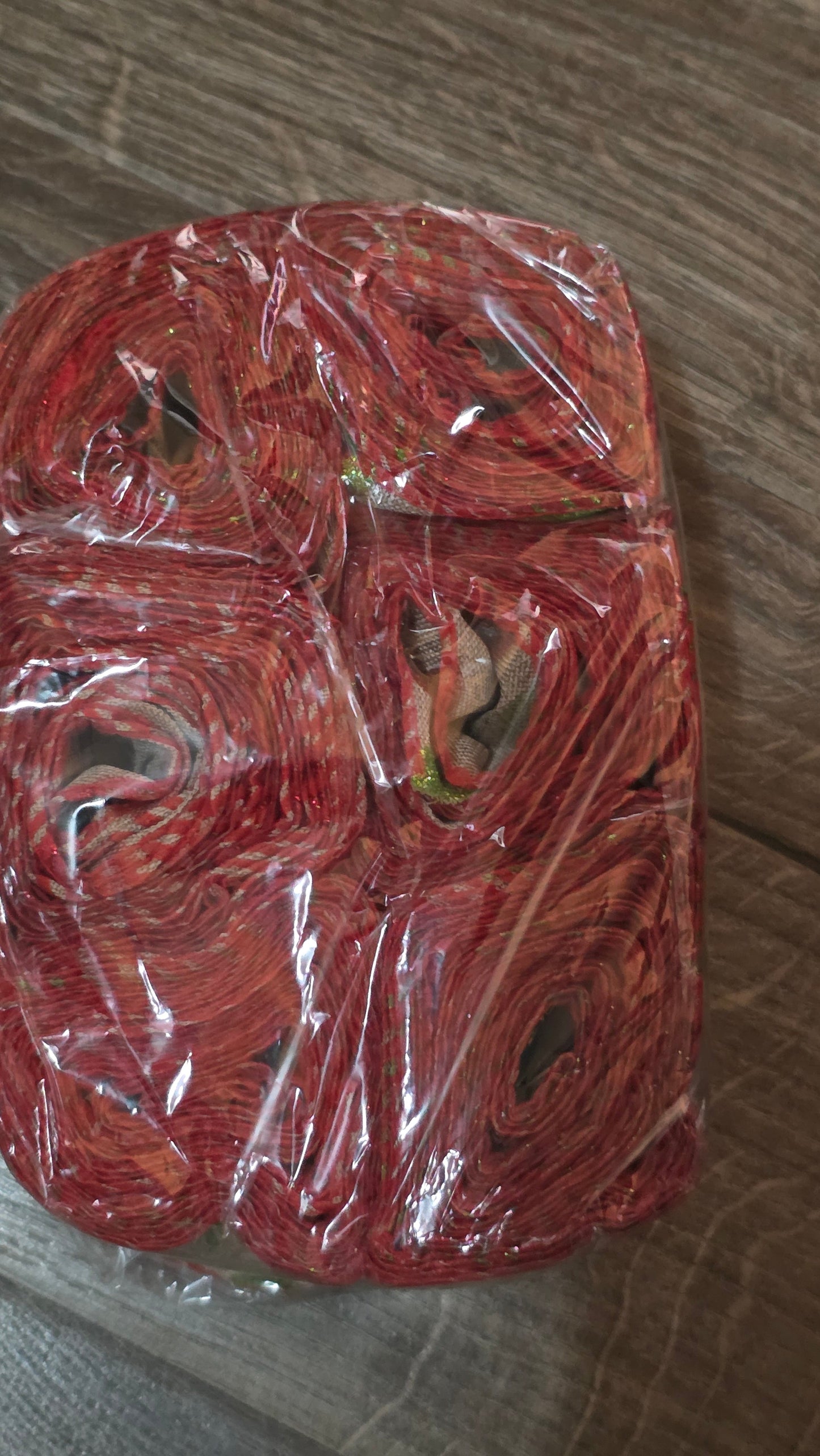 Christmas Ribbon Wired 5 Yards 2.5 inch Red and Green Polka Dots