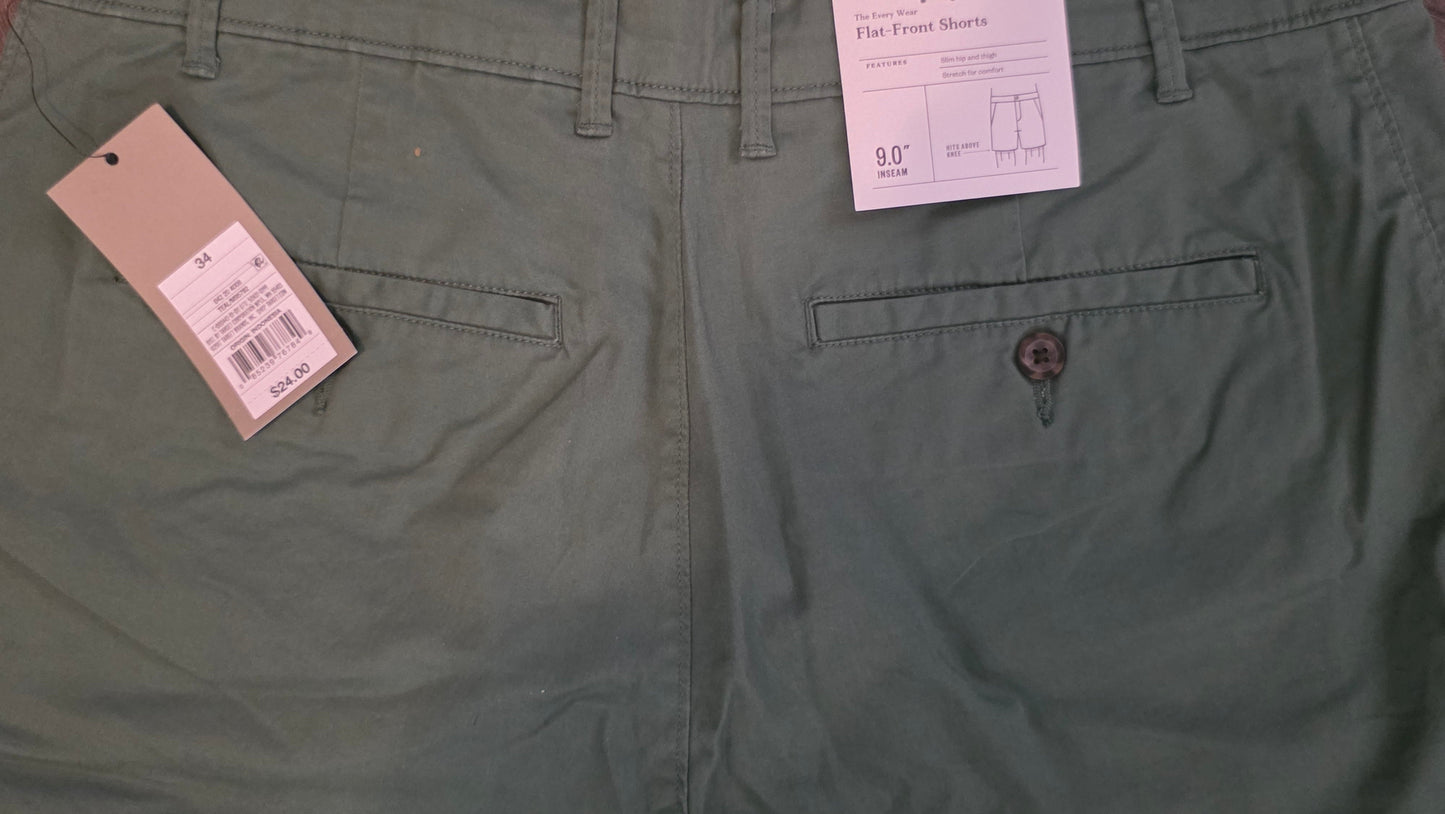 Goodfellow & Co Men’s Every Wear Slim Flat Front Shorts 9” Inseam Choose Size 32-38