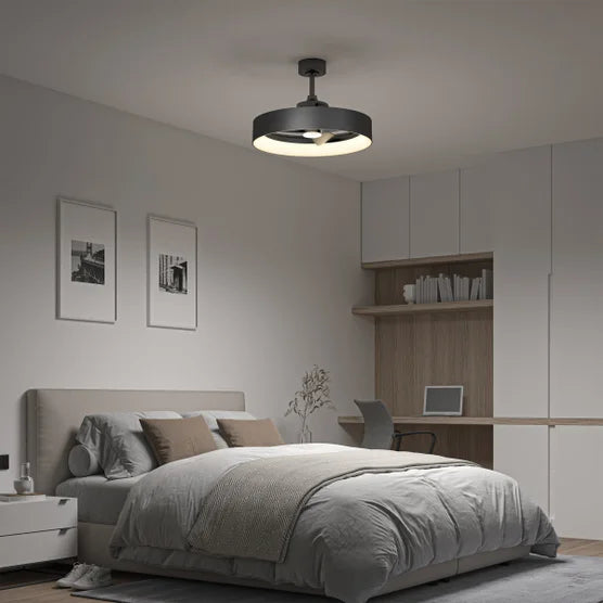 Artika Austin 23" LED Chandelier Ceiling Fan Fandelier, Black