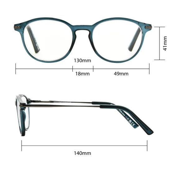 Design Optics by Foster Grant Classic Plastic Round Reading Glasses, 3-pack
