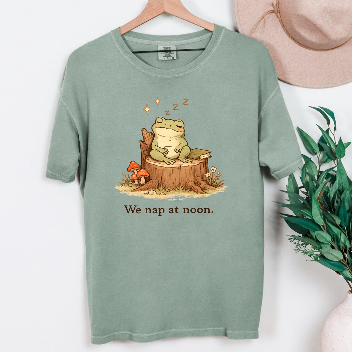 Whimsical Frog Shirt – Cute Frog Shirt With We Nap At Noon Tee, Cozy Cotton
