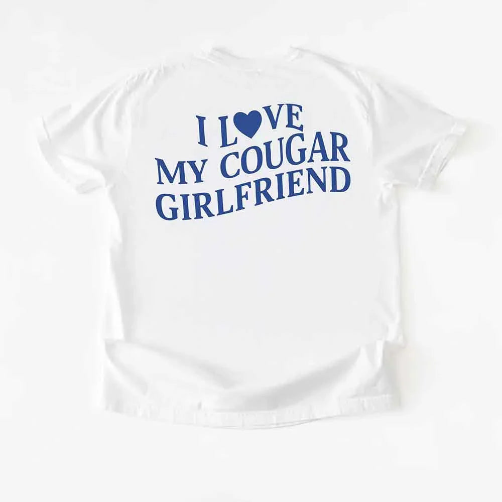 Comfort Colors I Love My Cougar Valentine’s Boyfriend Girlfriend Shirt