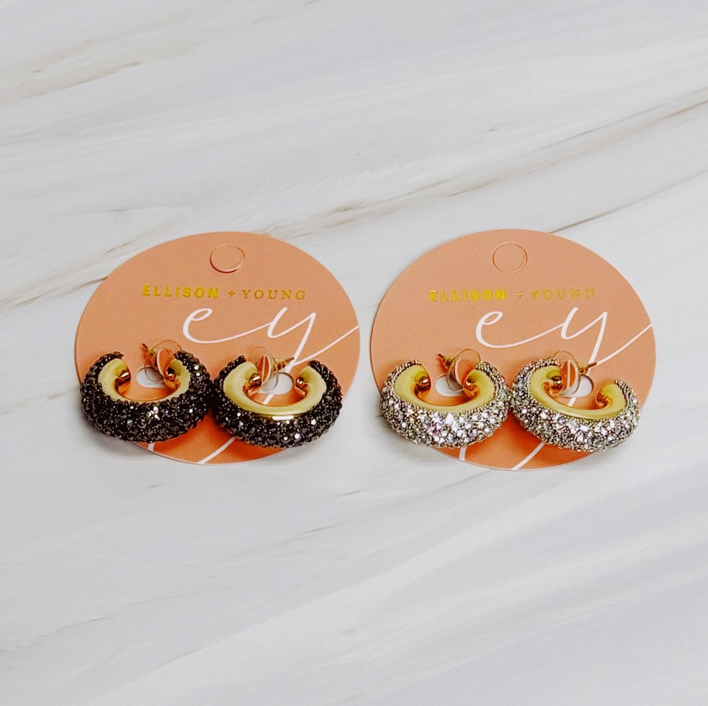 Glam Bling Hoop Earrings