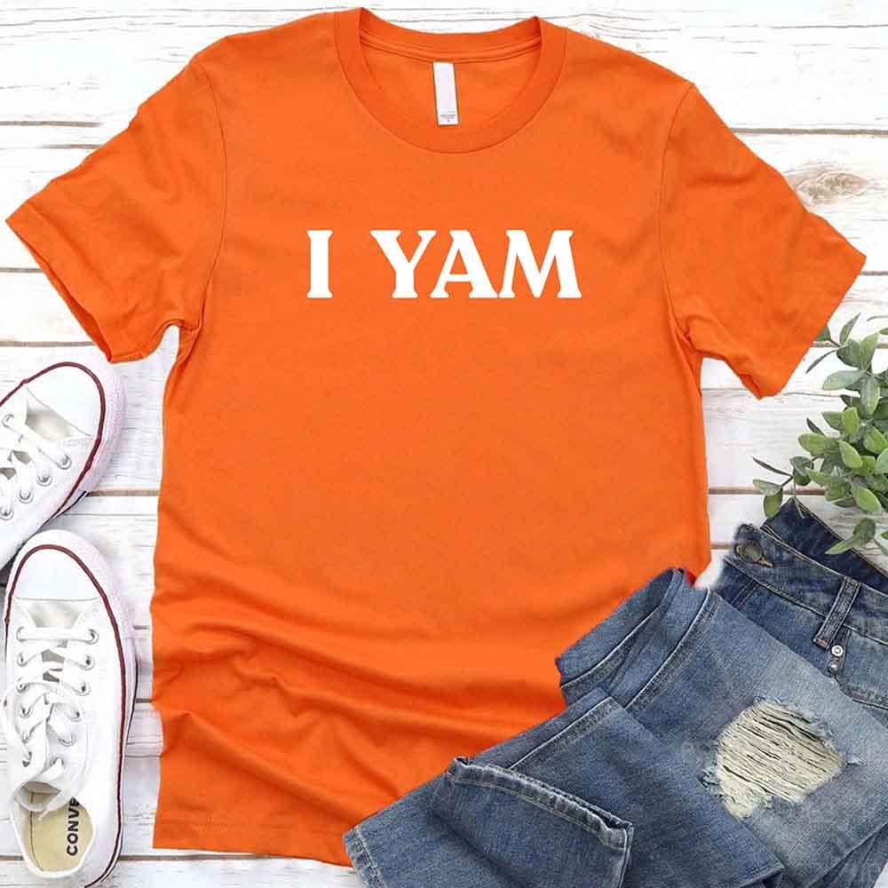 I YAM T-Shirt โ Funny Thanksgiving Pun Tee