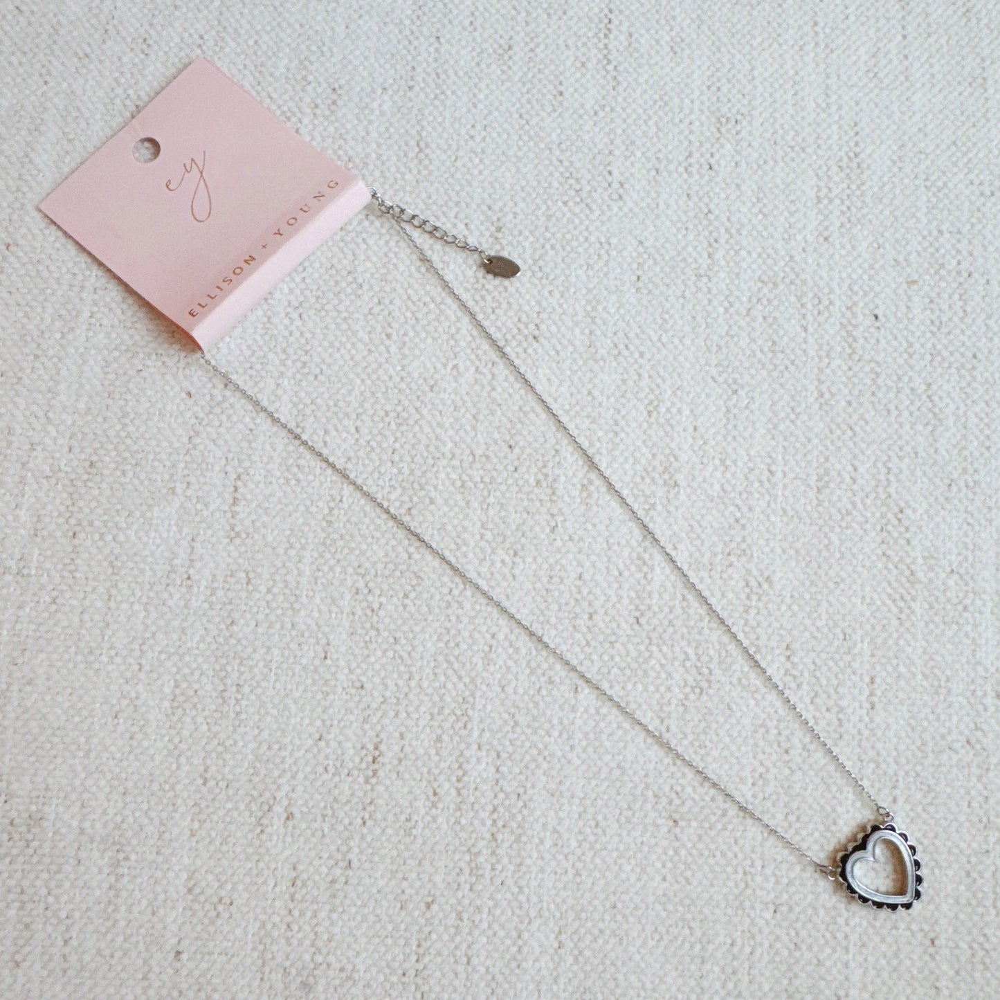 Preciously Scallop Edged Heart Necklace