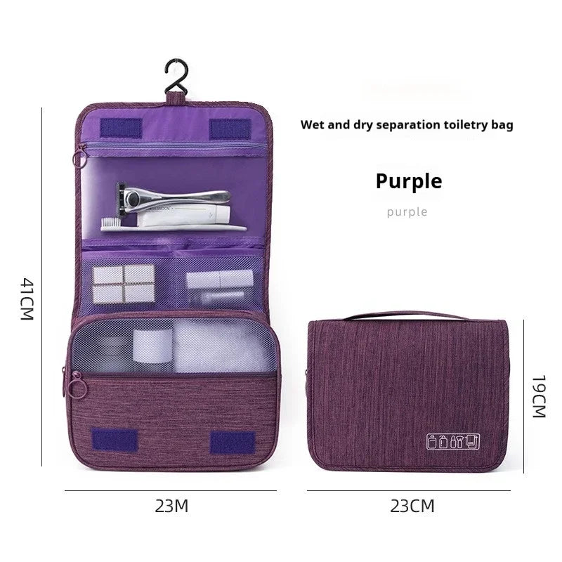 Foldable Toiletry Bag Organizer Hanging Storage Bathroom Makeup Case Cosmetic Bag Travel For Travel Business