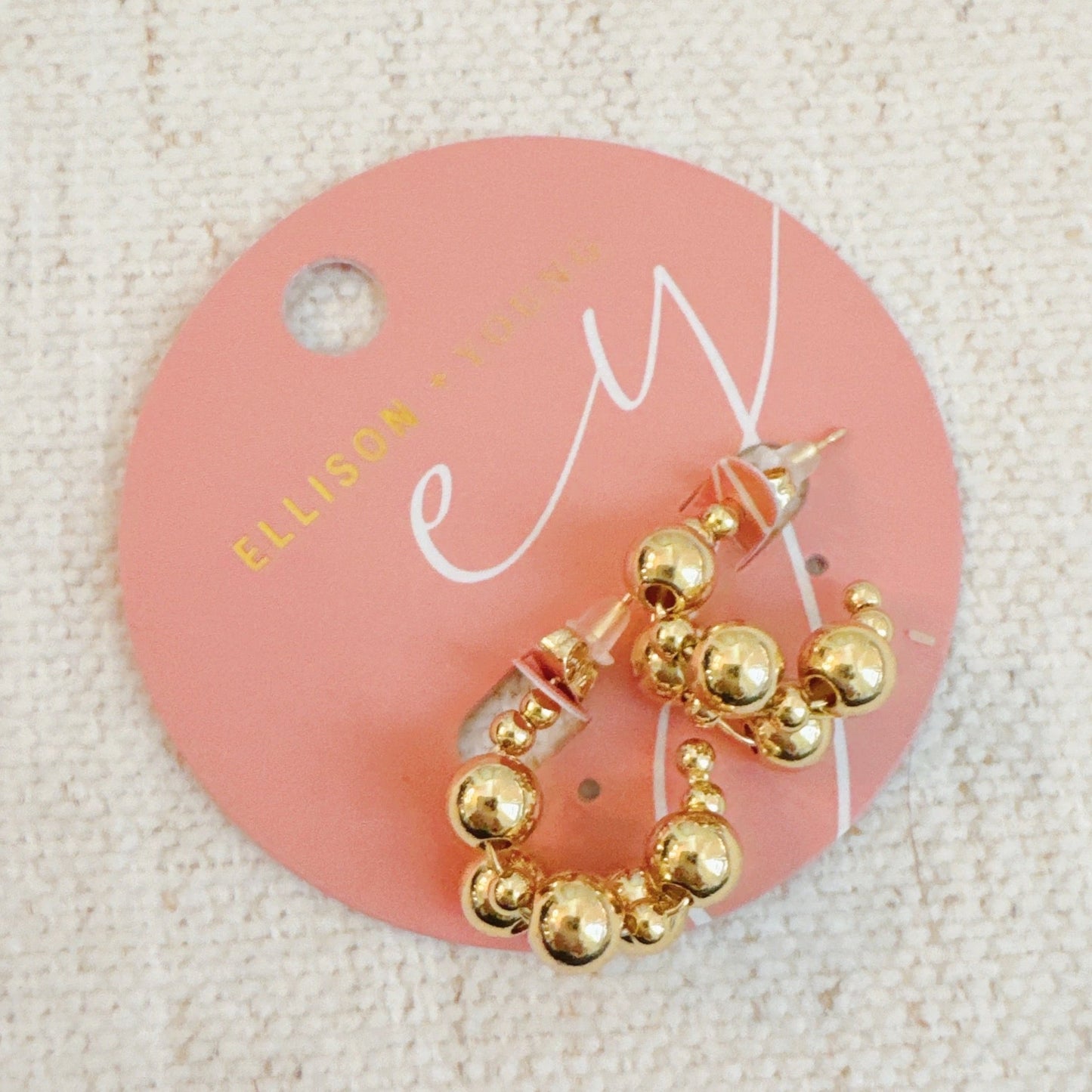 Woven Bubble Hoop Earrings