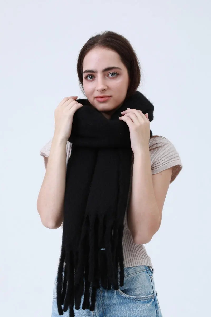 Classic Tassel Knit Scarf – Bestselling Winter Essential❄️✨