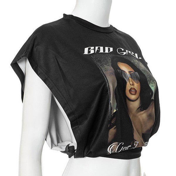 Bad Girl Y2K Graphic Top ā Trendy Streetwear & Going Out Top for Women
