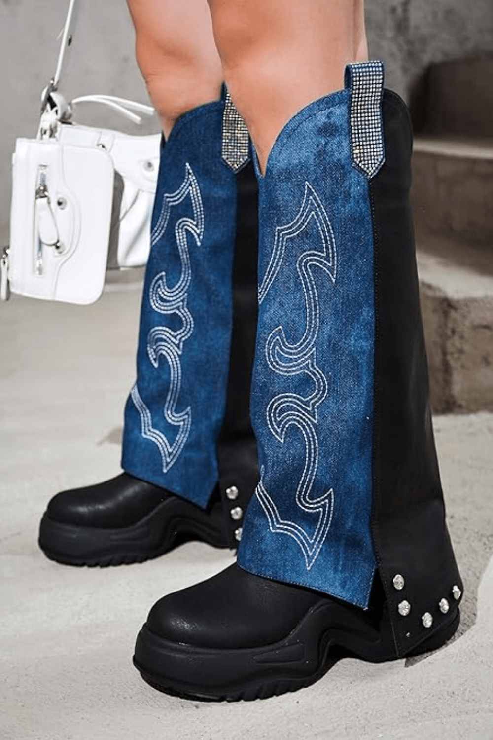Cape Robbin Sungsu Rhinestone Foldover Boots