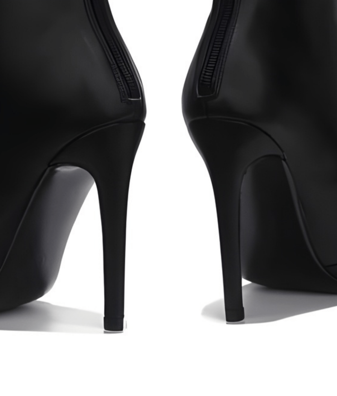 Chic Black Studded Bootie with Bow Tie Detail