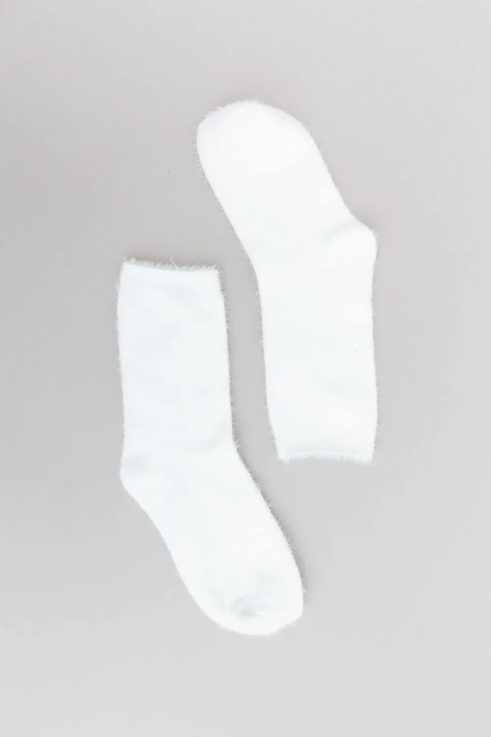 Cozy Fuzzy Crew Socks