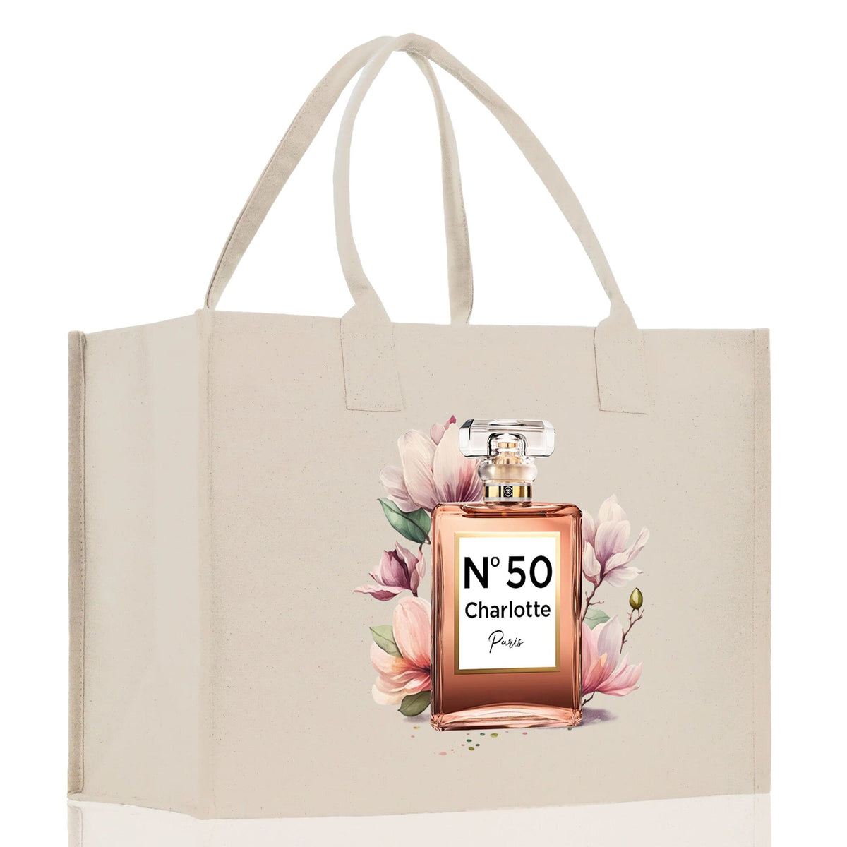 Birthday Celebration Personalized Gift Canvas Tote Bag with Name and State 40th 50th Birthday Gift Tote Bag for Her Custom Birthday Gift