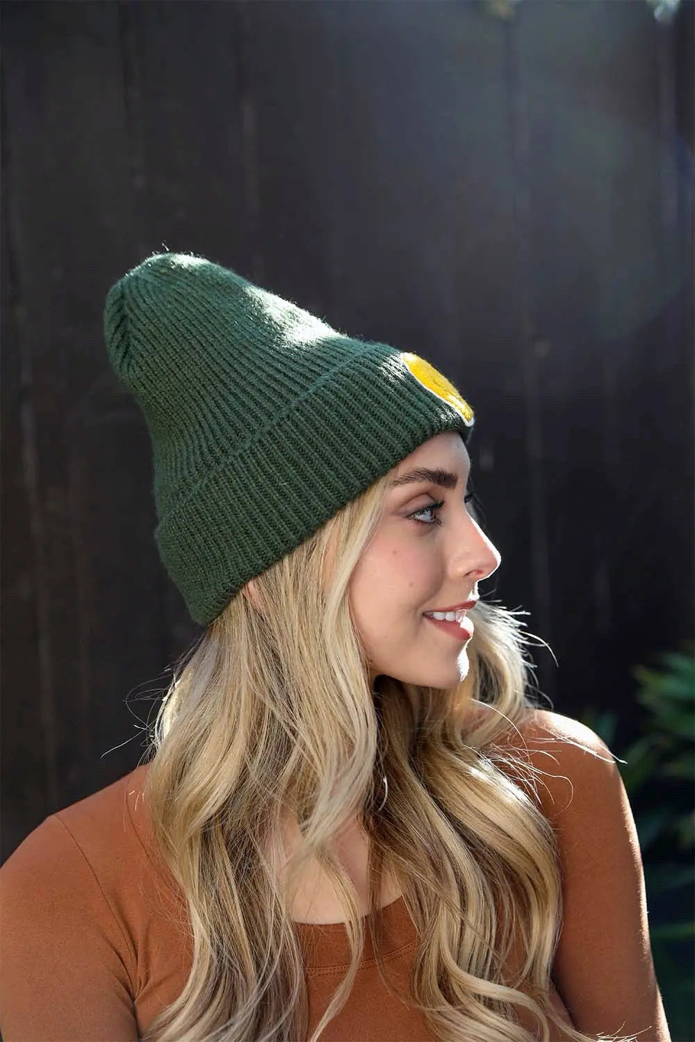 Smiley Face Ribbed Beanie π