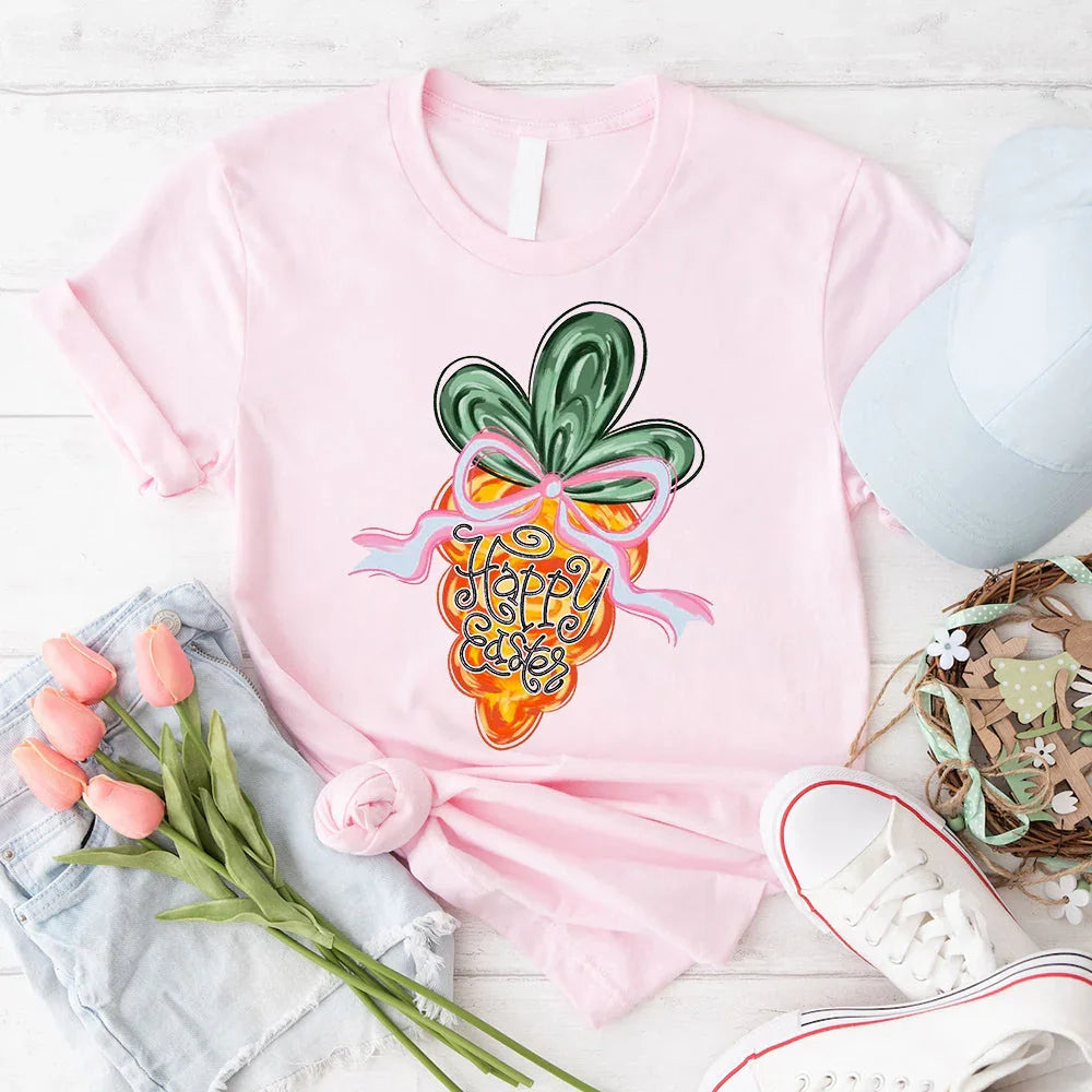 Happy Easter Carrot Coquette Tees