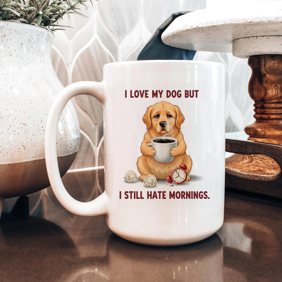 Funny Dog Lover Mug - Dishwasher Safe Ceramic Mug | Pet Lover Coffee Cup, Morning Humor