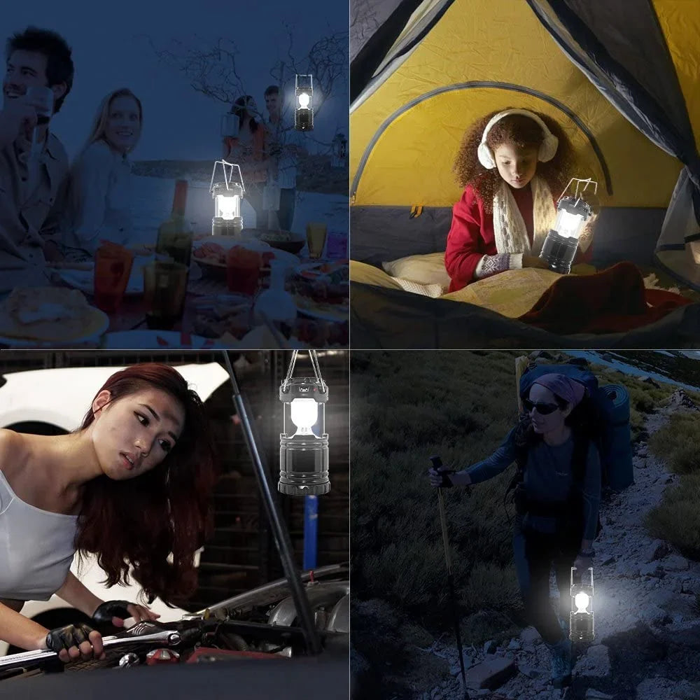 Lanterns, Rechargeable Led Camping Lantern, Solar Lantern Flashlights Charging for Phone