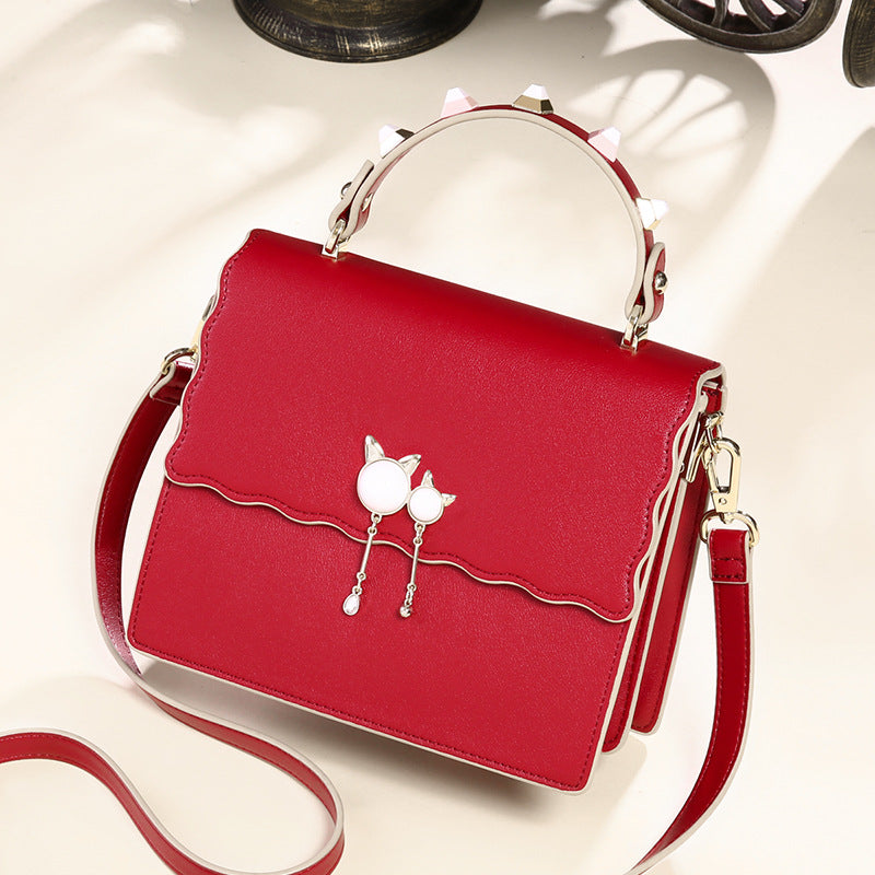 Genuine leather handbags portable fashion simple shoulder bag trendy all-match crossbody bag tote bag