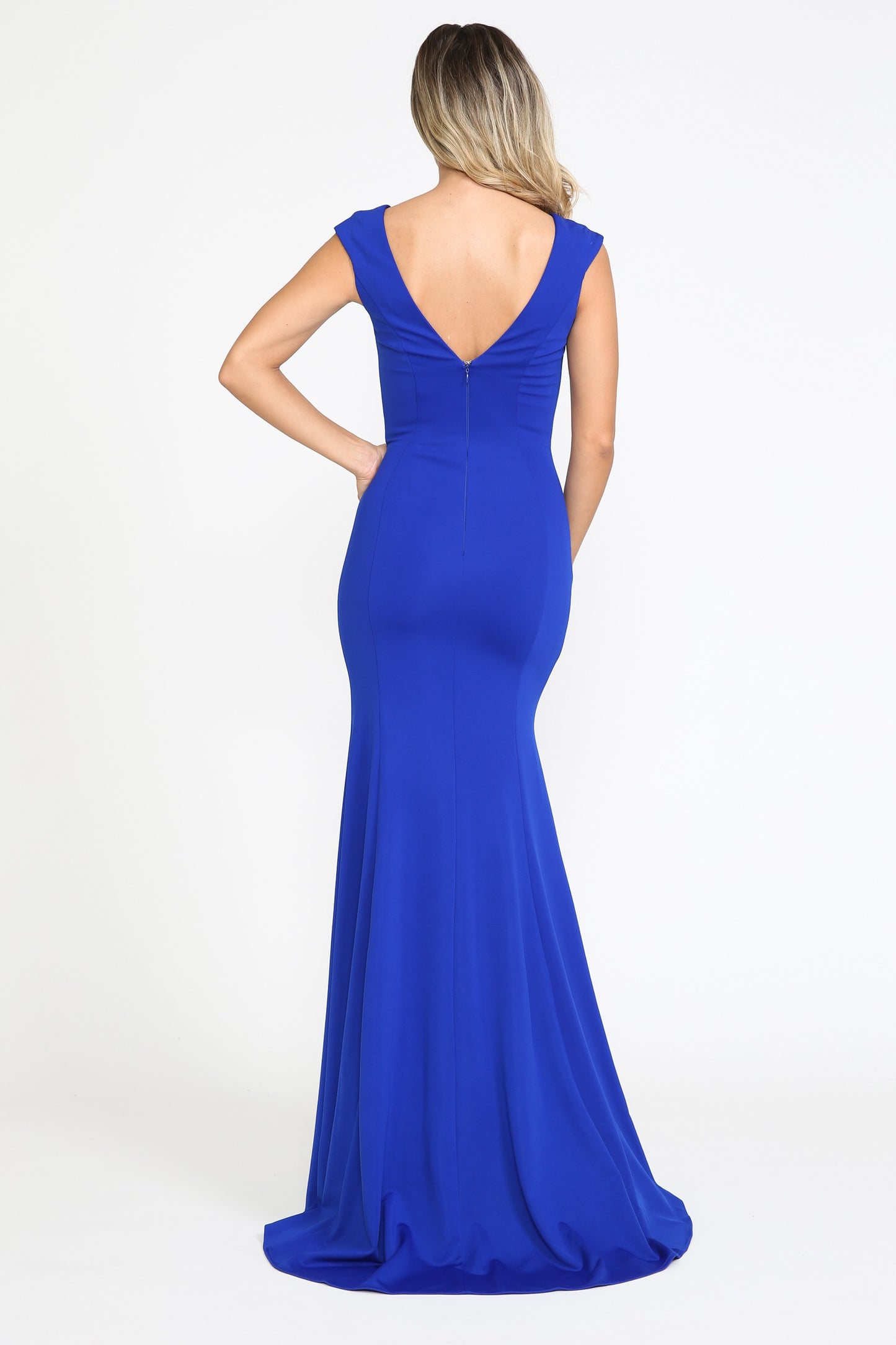 Lovely And Elegant Long Heavy Jersey Dress - 8290