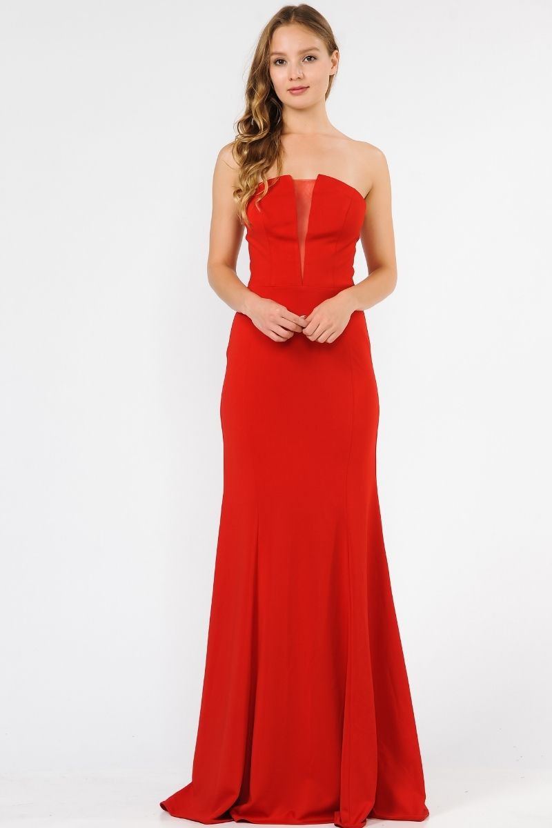 Strapless Jersey Maxi Dress - 8388