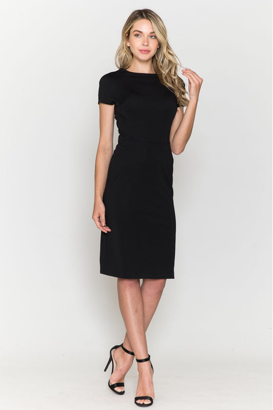 Business Casual Wear Round Neck Cap Sleeves Spande - 8774