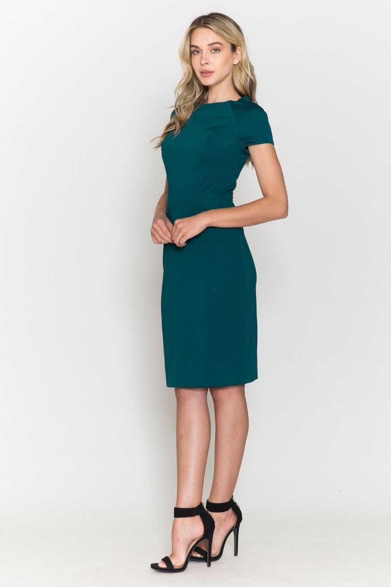 Business Casual Wear Round Neck Cap Sleeves Spande - 8774