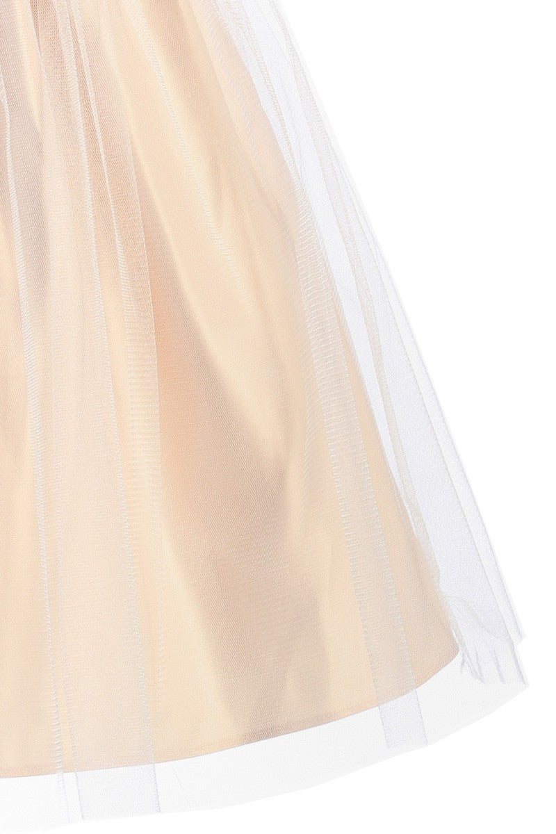 Floral Lace Sleeve Girl Dress