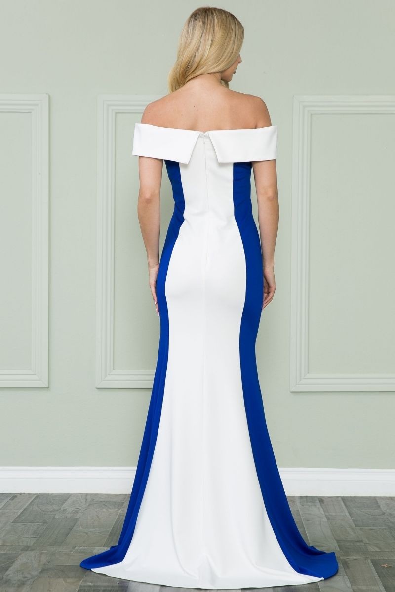 Two Tone Glamorous Red Carpet Style Long Dress