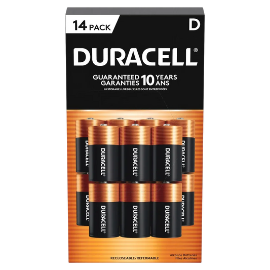 Duracell D Alkaline Batteries, 14-count - Open Box