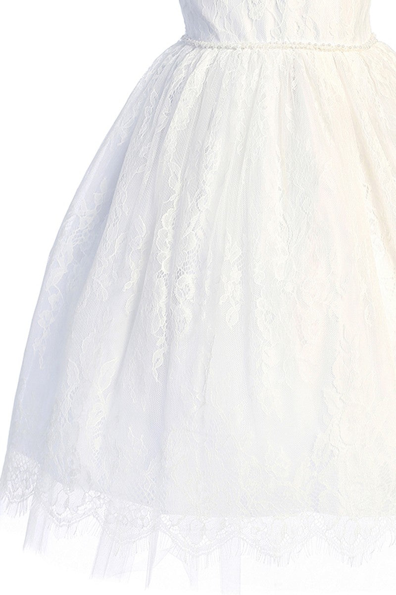 Soft French Lace T Length Dress