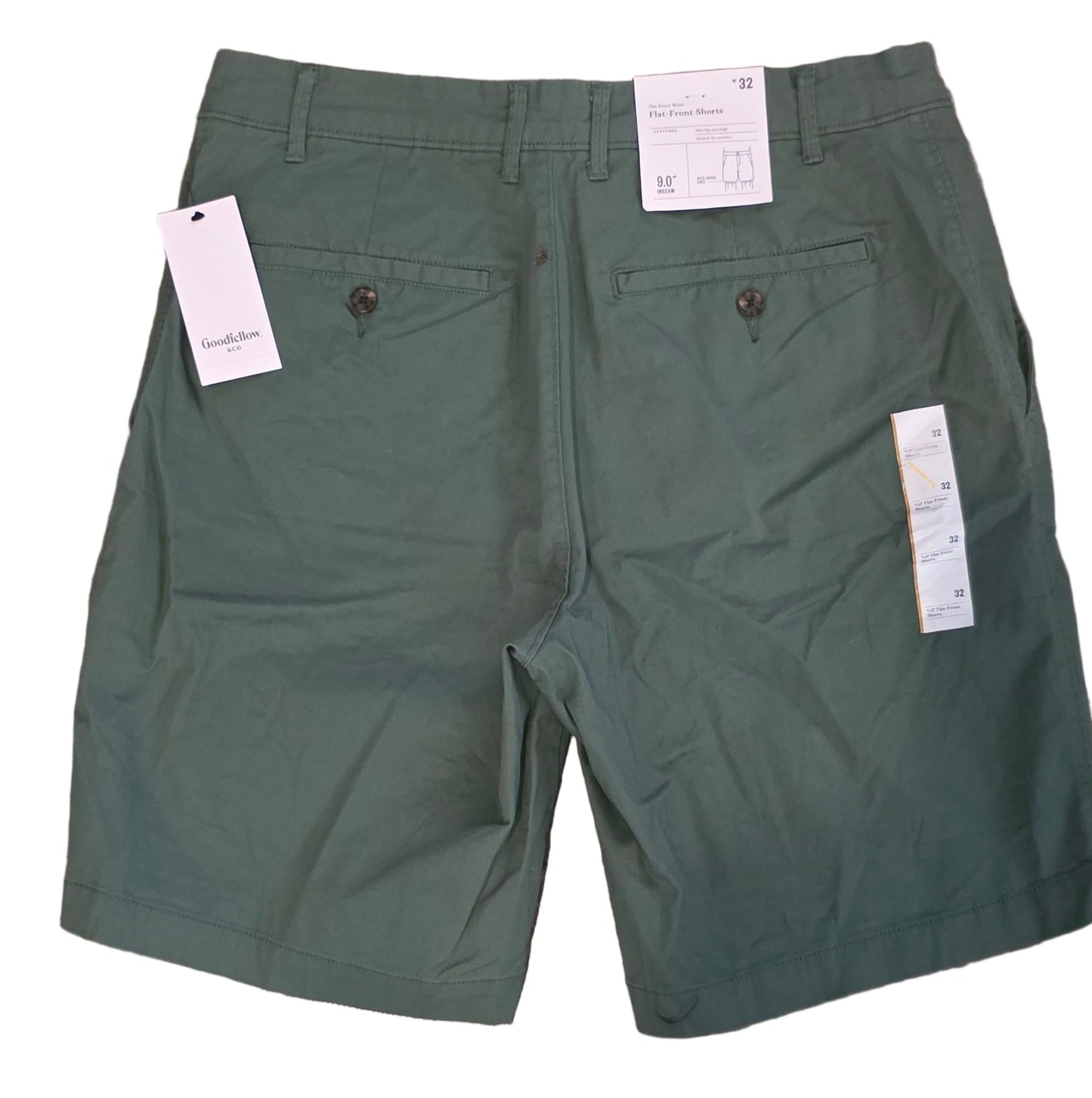 Goodfellow & Co Men’s Every Wear Slim Flat Front Shorts 9” Inseam Choose Size 32-38