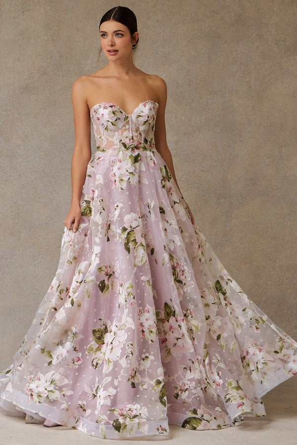 Off Shoulder Sweetheart Neckline A Line Dress