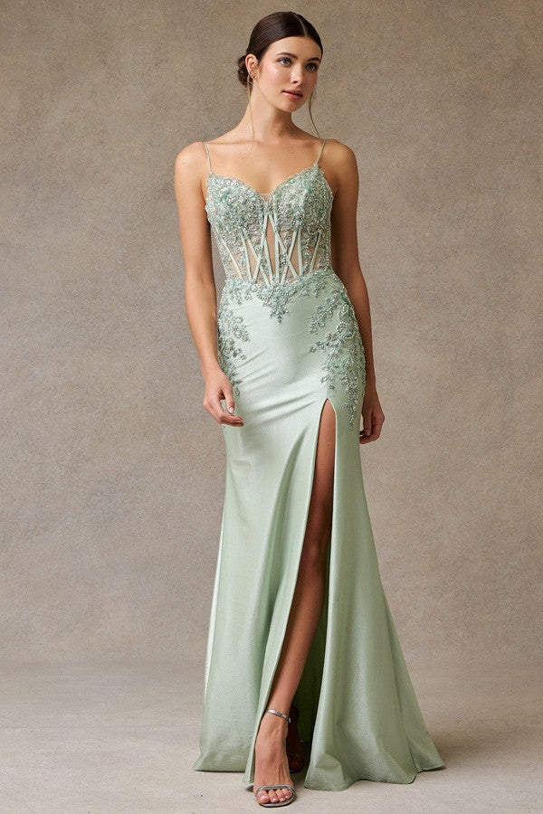Sleeveless Sweetheart Satin Mermaid Dress