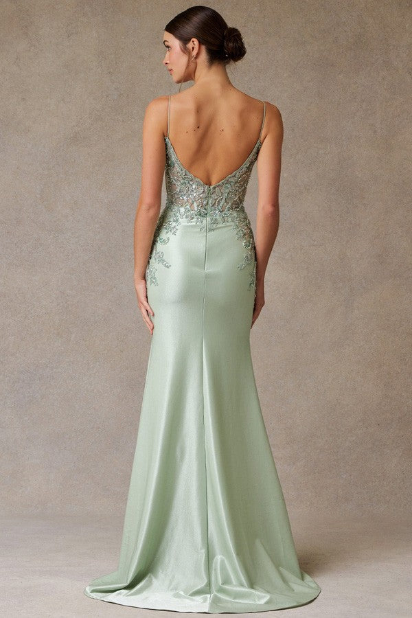 Sleeveless Sweetheart Satin Mermaid Dress