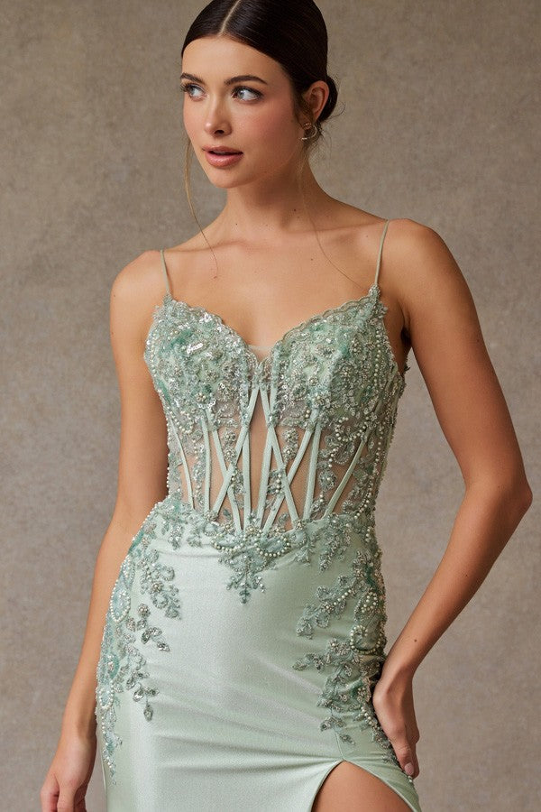 Sleeveless Sweetheart Satin Mermaid Dress
