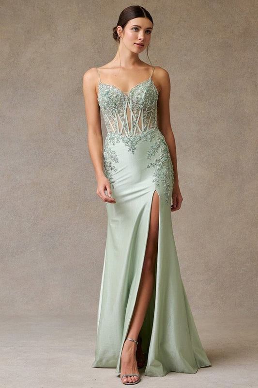 Sleeveless Sweetheart Satin Mermaid Dress