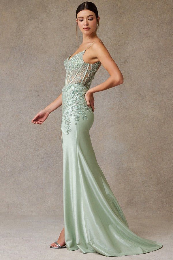 Sleeveless Sweetheart Satin Mermaid Dress