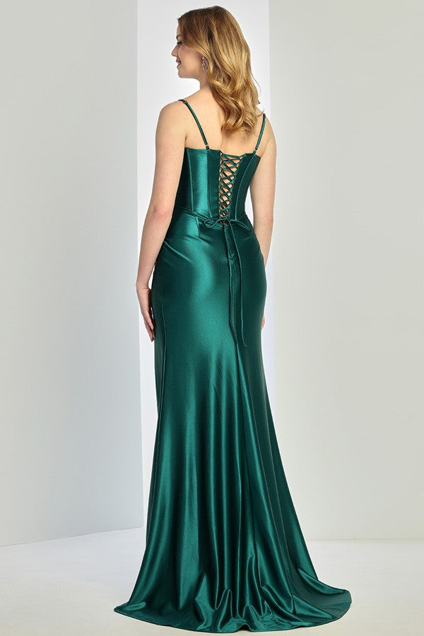 Bustier Corset Top Stretch Satin Dress
