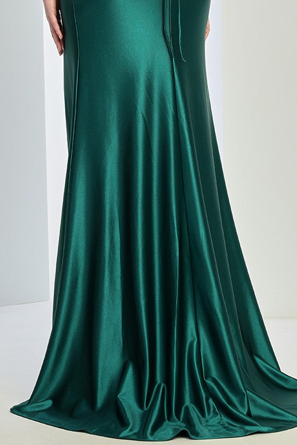 Bustier Corset Top Stretch Satin Dress