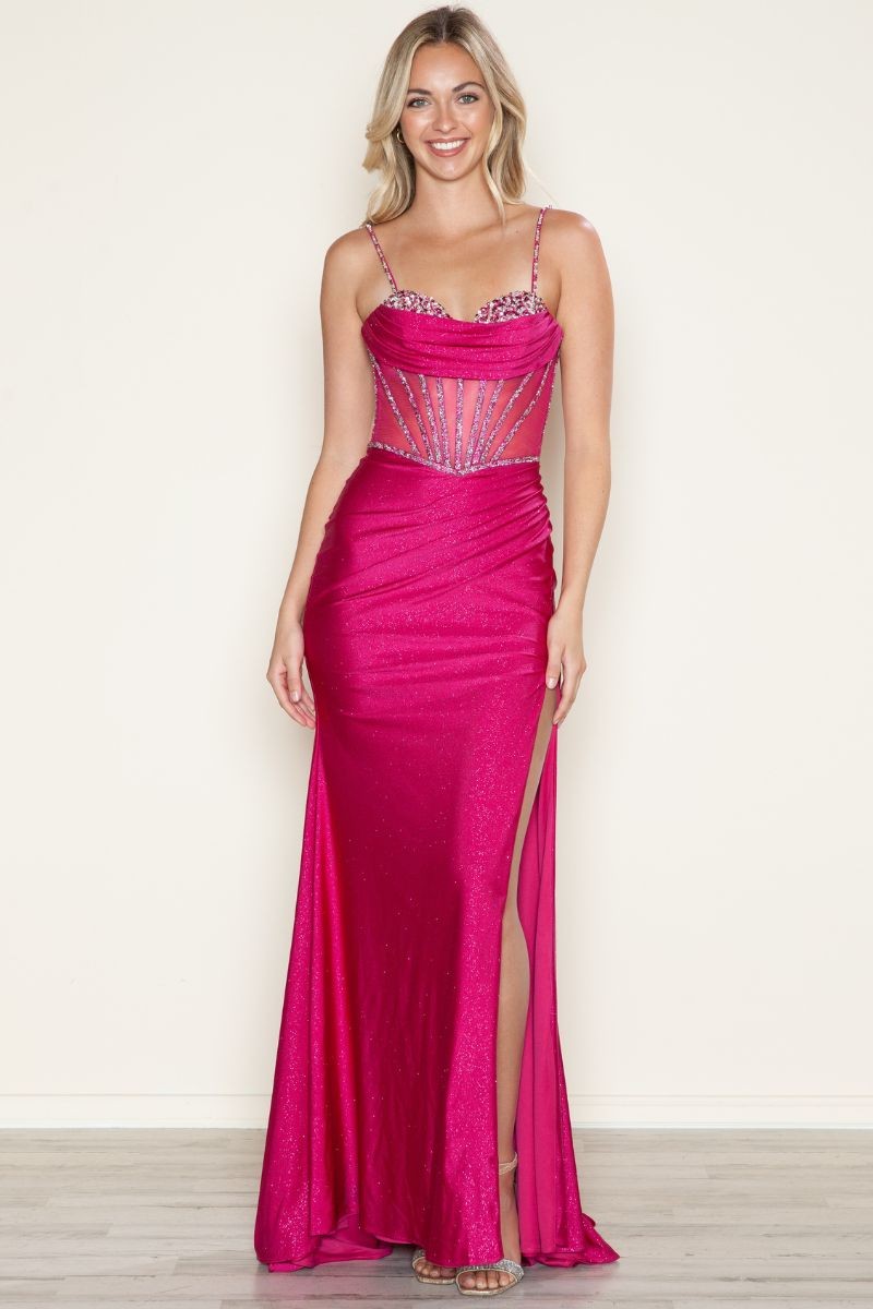 Span Jersey Glitter With Beaded Embellishments