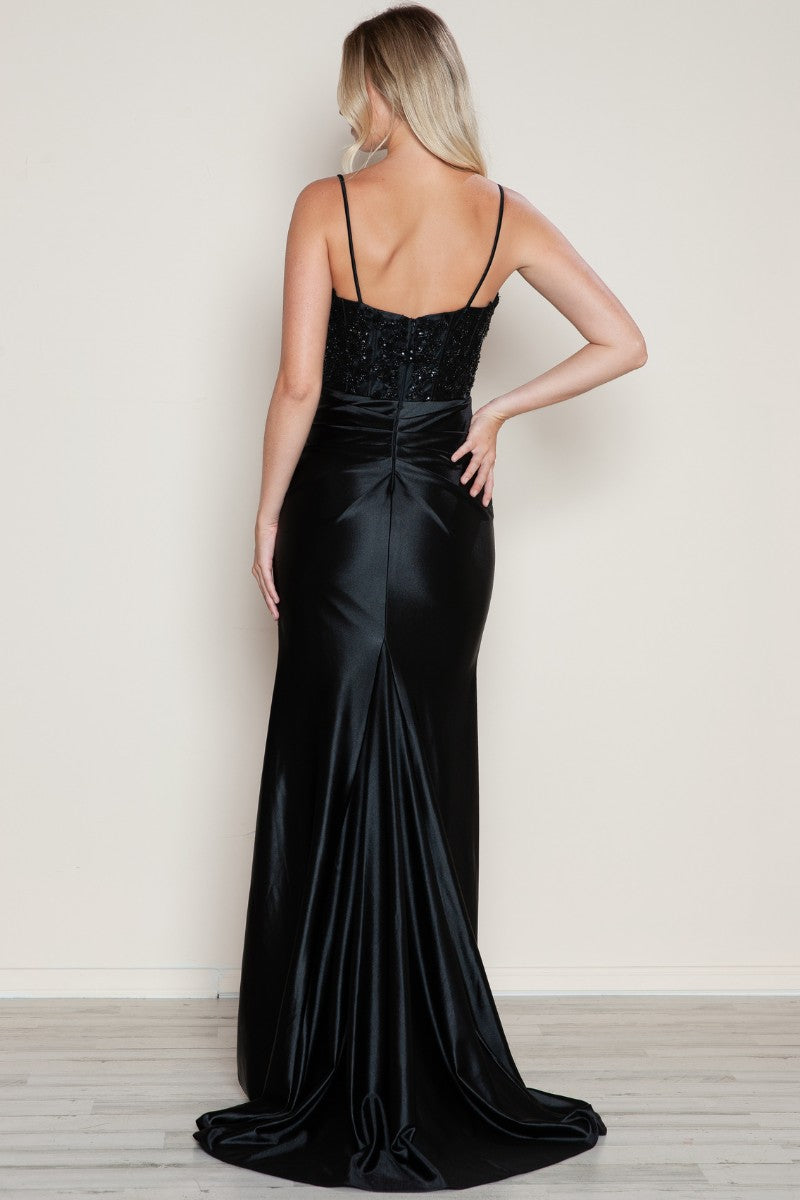 Sequin Top, Spaghettis Straps, Full Lentht