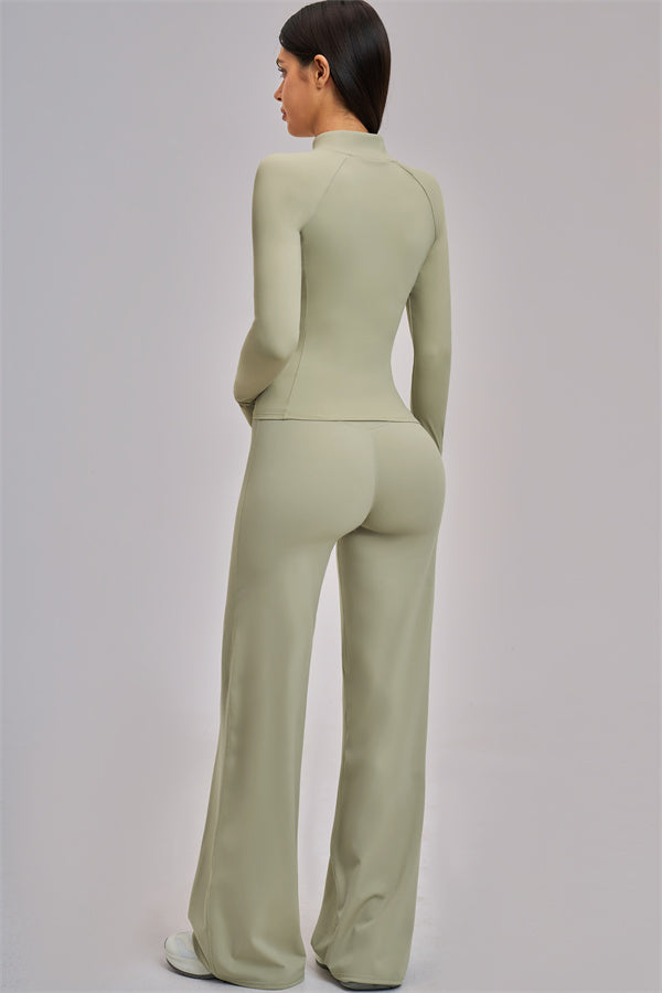 The Swoon Jacket Sports Bra Flared Leggings 3-Piece Set