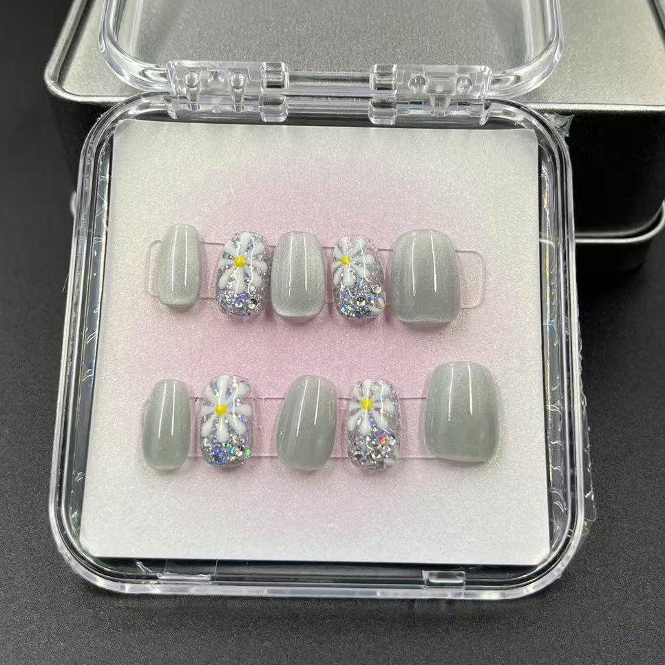 1044- Handmade press on nails fake nails removable