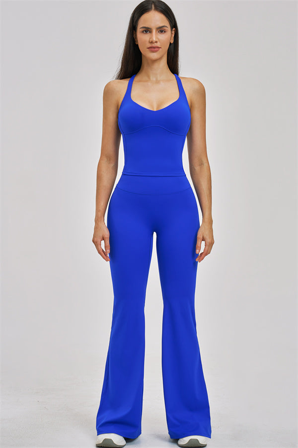 The Zenith Crop Top Flared Leggings 2-Piece Set