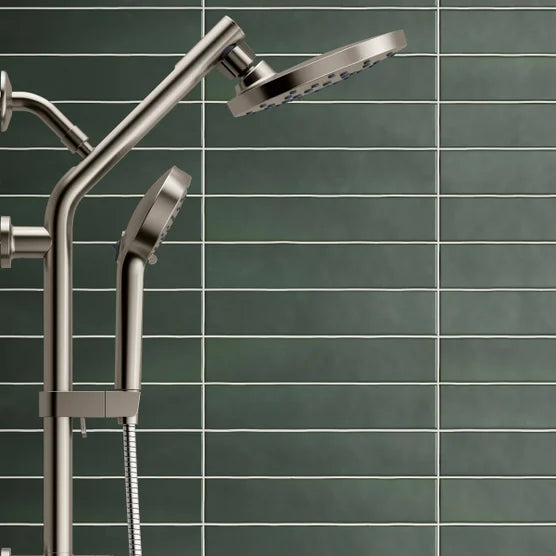 Kohler HydroRail 3-in-1 Multifunction Showerhead and Column Kit Brush Nickel