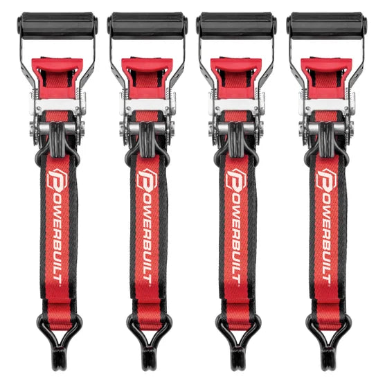 Powerbuilt Ratchet Tie Down Set – 1.5 in. x 16 ft. 4-piece