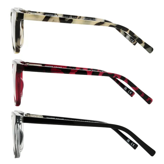 Design Optics by Foster Grant #811 Fashion Cateye Reading Glasses, 3-pack