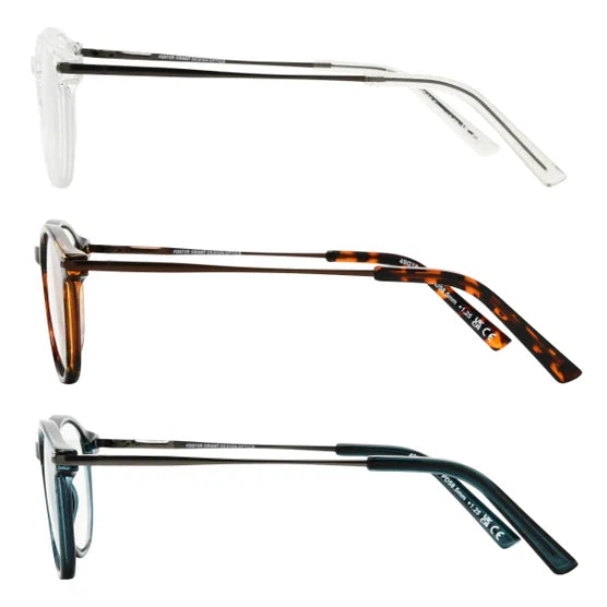 Design Optics by Foster Grant Classic Plastic Round Reading Glasses, 3-pack